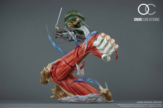 Figurine Attaque des Titans - Livaï vs Titan Féminin