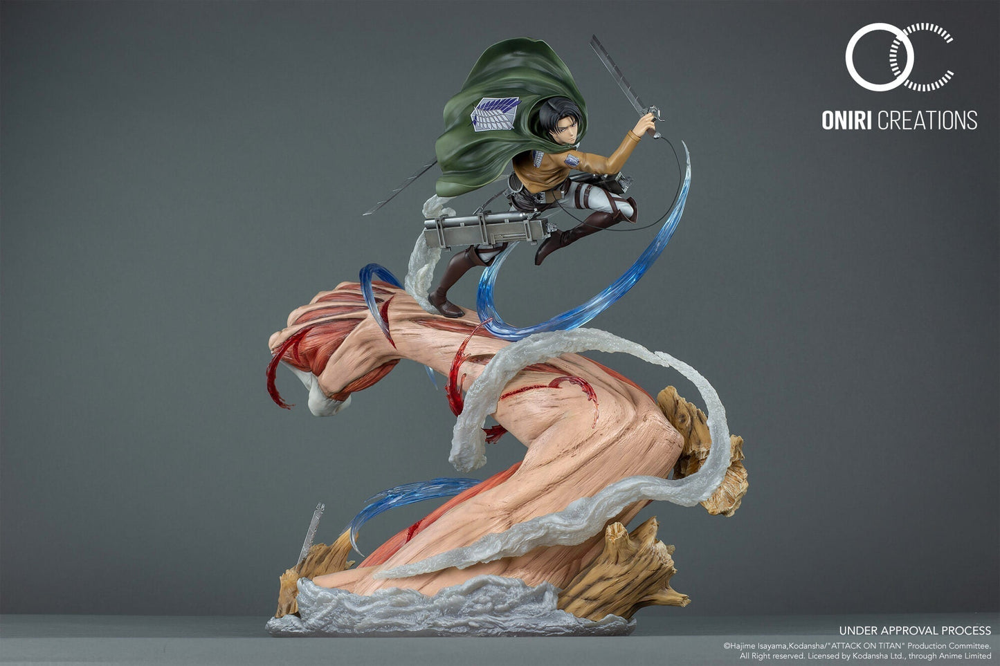 Figurine Attaque des Titans -  Livaï vs Titan Féminin
