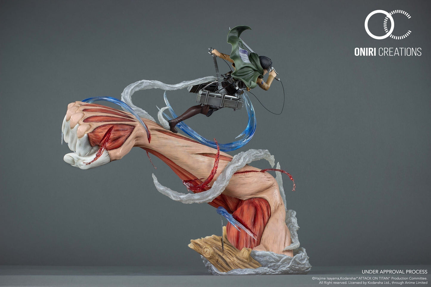 Figurine Attaque des Titans -  Livaï vs Titan Féminin