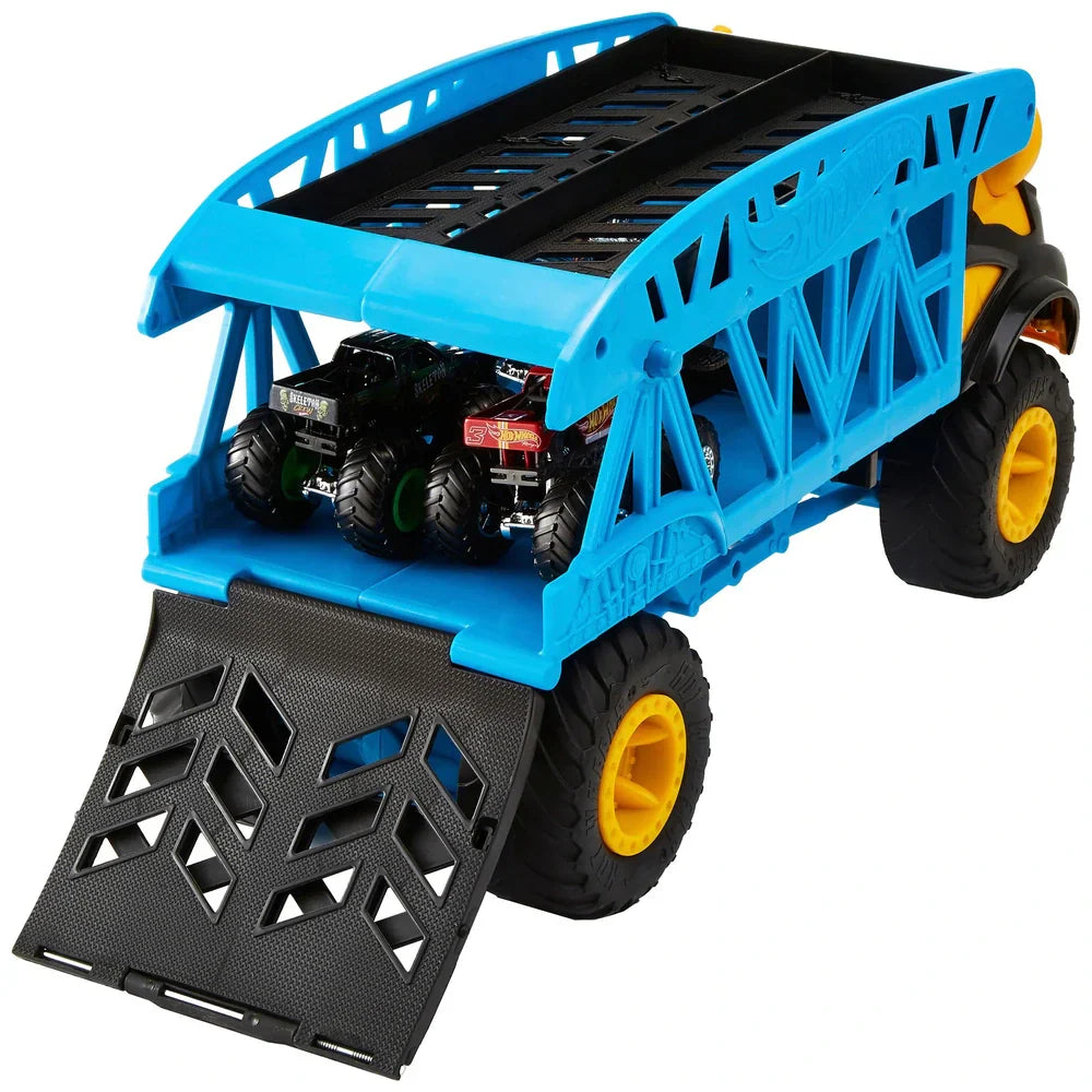 Hot Wheels - Monster Trucks Transporteur Monster Mover avec 3 Véhicules