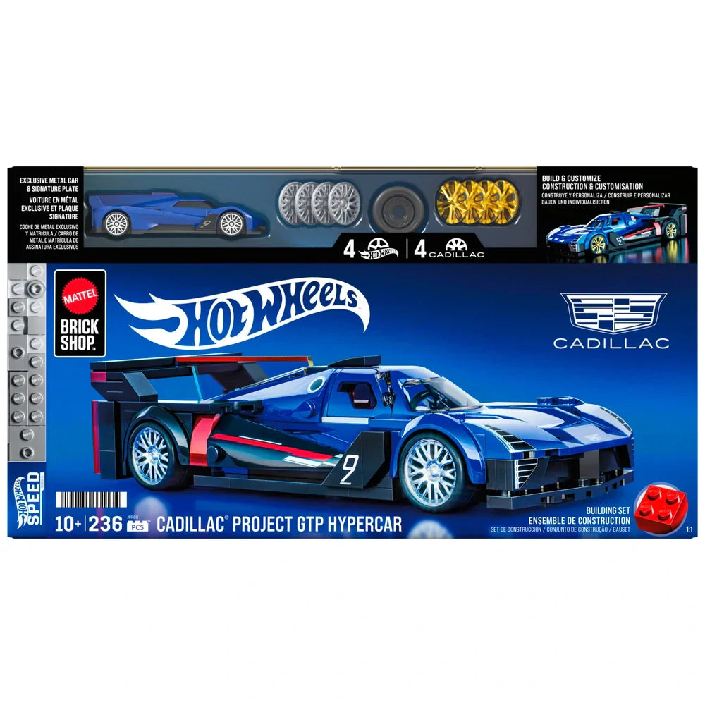 Hot Wheels - Mattel Brick Shop 1/32 Véhicule Cadillac GTP Hypercar