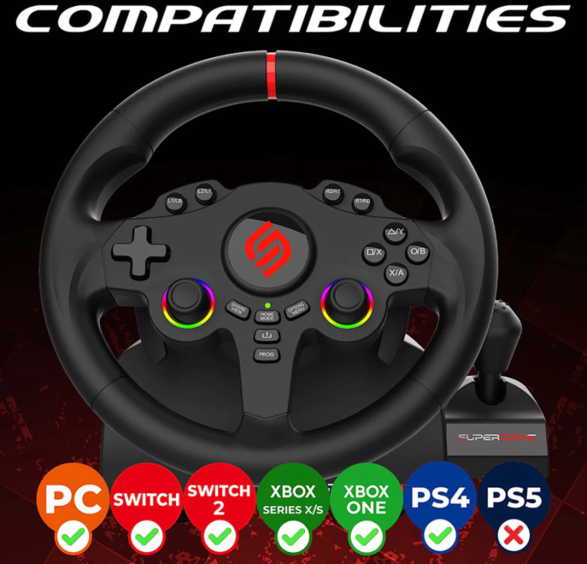 STEERING WHEEL 220 RS-X (NINTENDO SWITCH 2)
