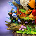Figurine Pokémon - Blue et ses pokémon - Anime Town