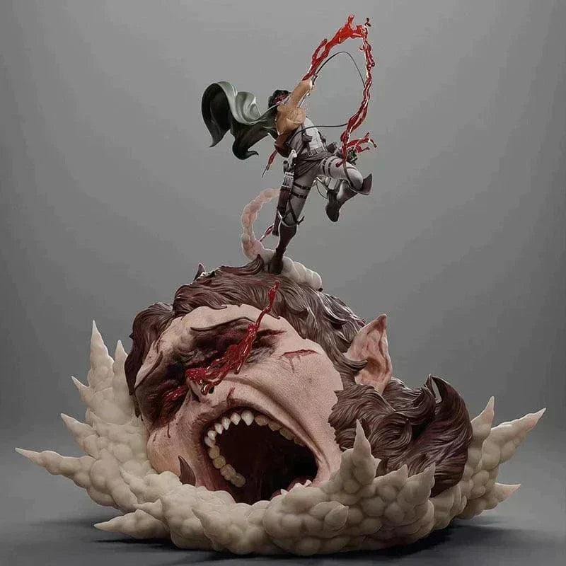 Figurine Attaque des Titans - Livaï vs Titan Bestial - Anime Town